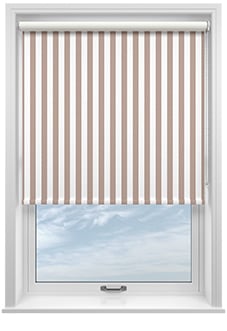 Dartmouth Stripe (Blackout), Biscuit - Twist&Fit Roller Blind
